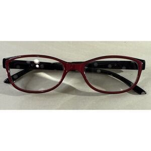 Lulu Guinness Red/Black Eyeglasses Frame Full Rim Spring Hinges 52-18-140-31 G18